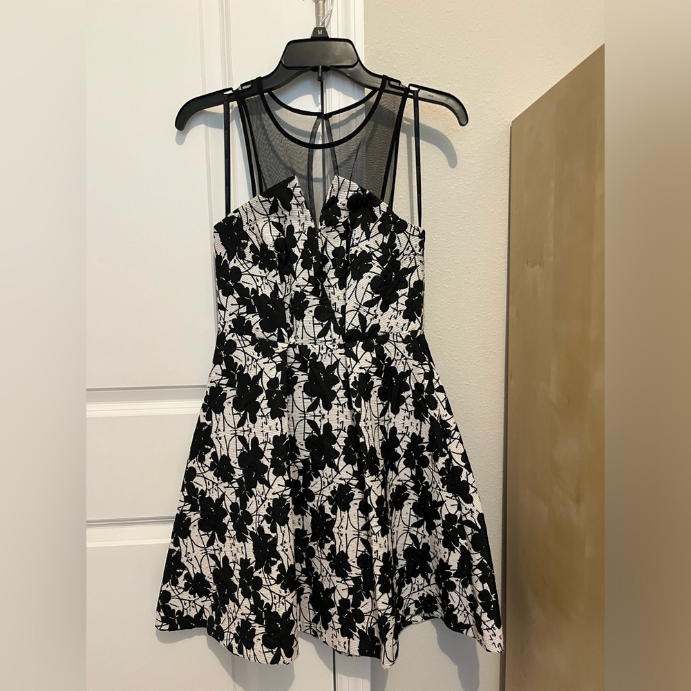 BCBGeneration black and white dress with mesh